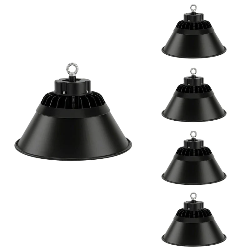 Cloche LED Industrielle 200W 120° NOIR (Pack de 5) Silamp