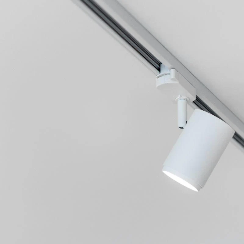Spot LED sur Rail 30W 45° Monophasé BLANC (Pack de 5) Silamp