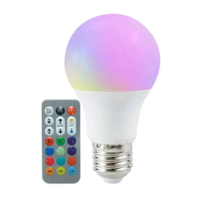 Ampoule LED E27 A60 8.5W RGBW avec Télécommande Silumen