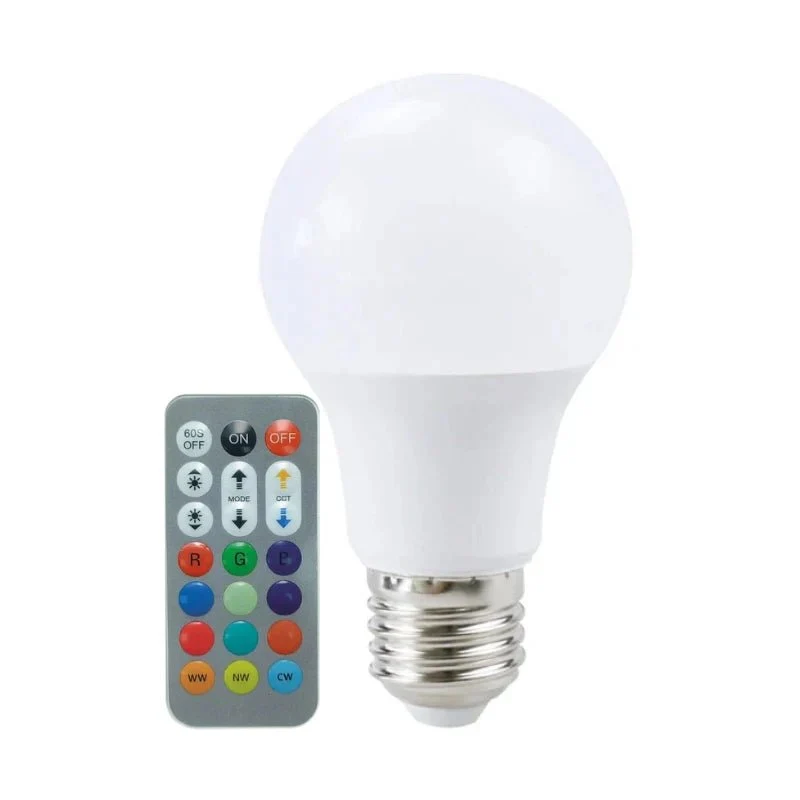 Ampoule LED E27 A60 8.5W RGBW avec Télécommande Silumen