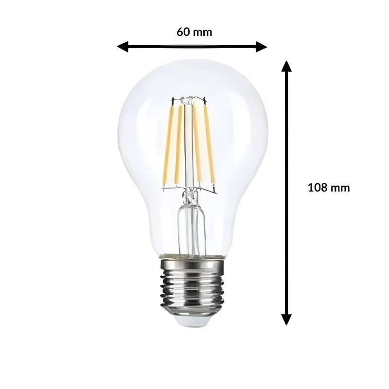 Pack de 15 - Ampoule LED E27 A60 3.8W Filament Classe Énergétique 210lm/W Silumen