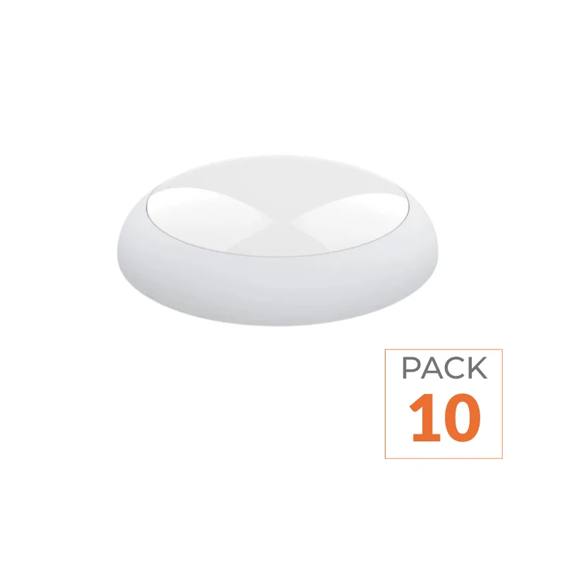 Pack de 10 - Applique Ronde LED Blanche 20W/16W/12W ajustable avec Détecteur CCT - 3000K/4000K/6000K Silumen
