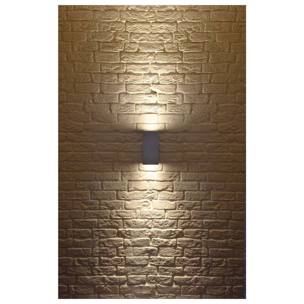 SLV Lampe d'extérieur BIG THEO UP/DOWN IP44 Gris