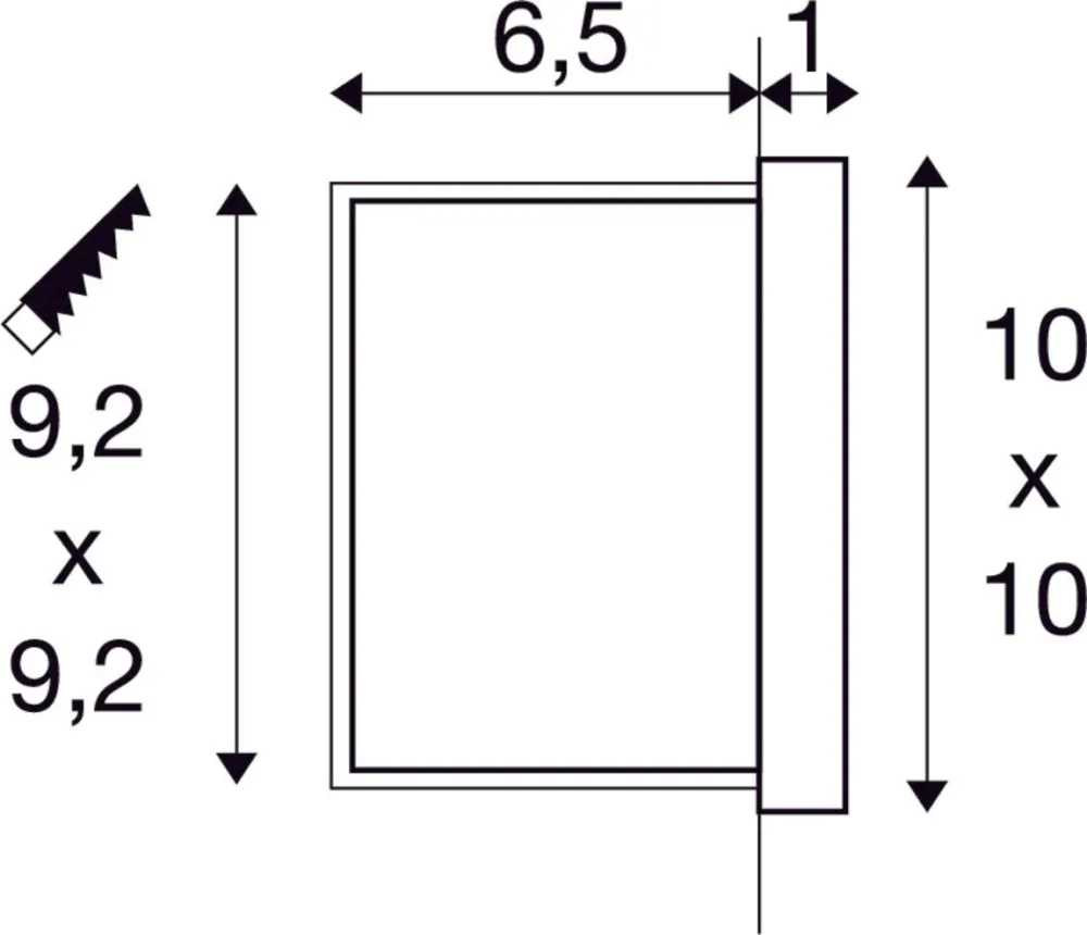 SLV Lampe d'extérieur CONCRETO IP65 Gris - 7x10x10 cm