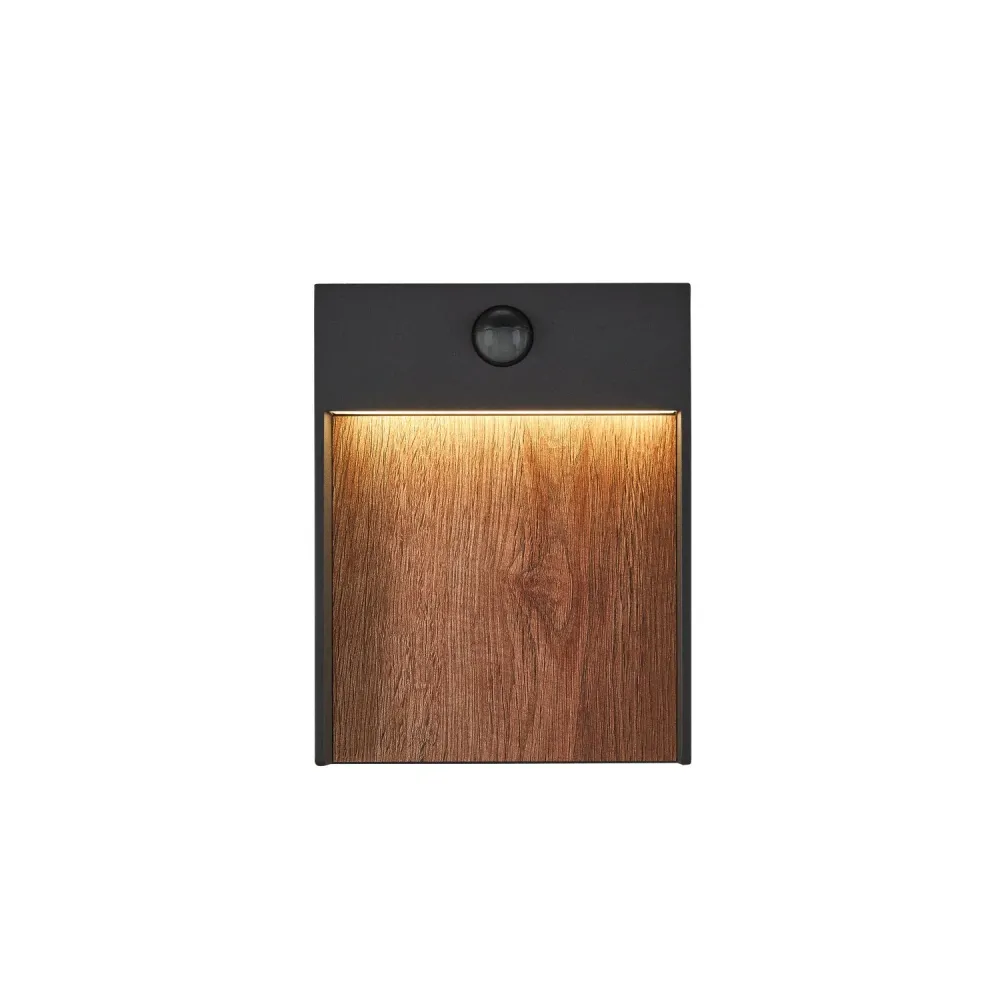 SLV Lampe d'extérieur FLATT SENSOR IP54 Marron