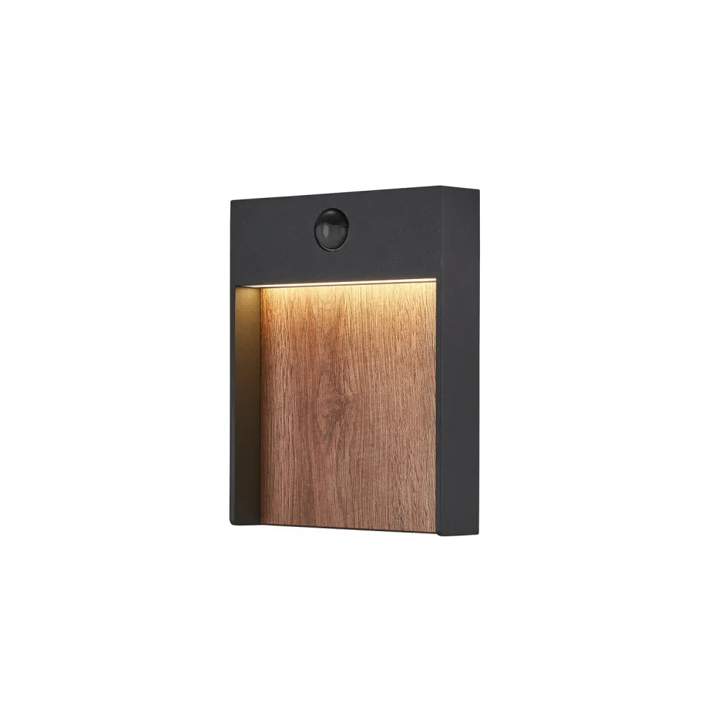 SLV Lampe d'extérieur FLATT SENSOR IP54 Marron