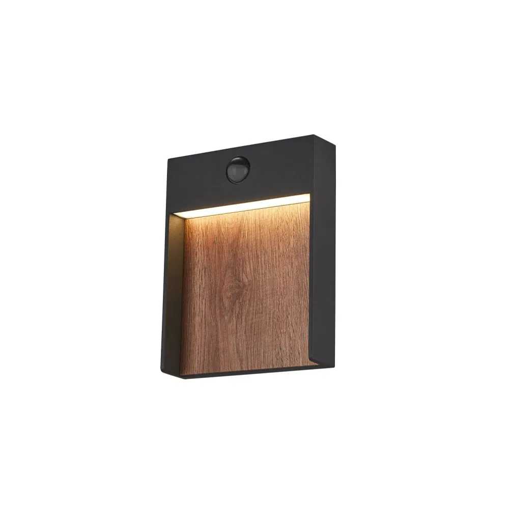 SLV Lampe d'extérieur FLATT SENSOR IP54 Marron