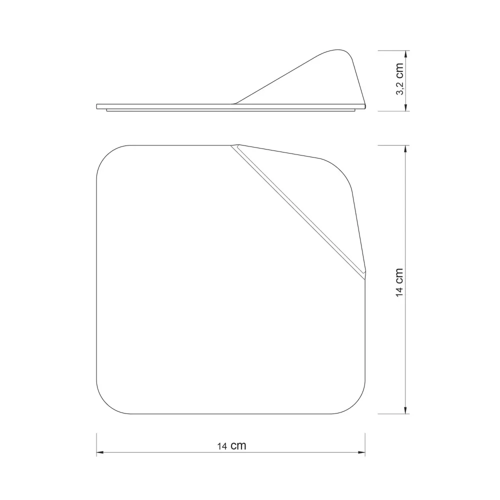 Socle métallique à surface plane pour lampe Magnetico! - Blanc mat