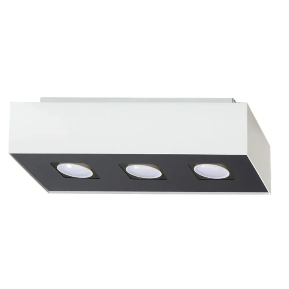 Plafonnier encastré Sollux Lighting Mono 3L GU10 blanc