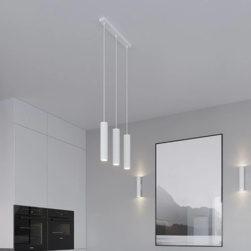 Suspension 3 Lampes Blanc pour Ampoules GU10 Sollux