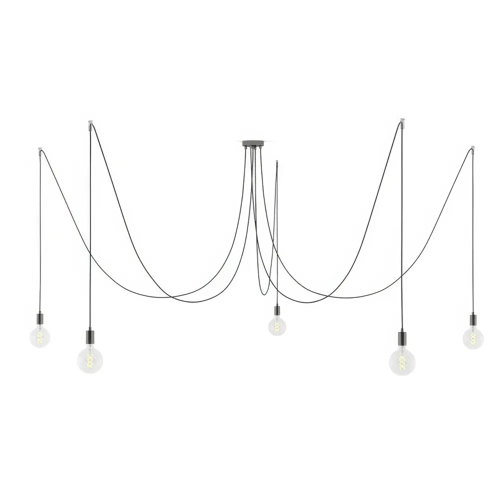 Spider - Suspension multiple avec 5 descentes, finition métal - Perle noire