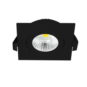 Spot encastré noir | Profondeur à faible teneur en profondeur IP54 | Tiltable | Carré | Ø 68 mm