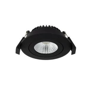 Spot encastré noir | Profondeur à faible teneur en profondeur IP54 | Tiltable | Round | Ø 68 mm