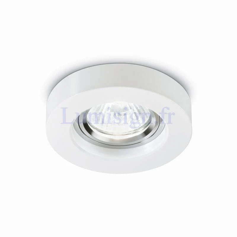 Spot encastrable rond en verre BLUES blanc