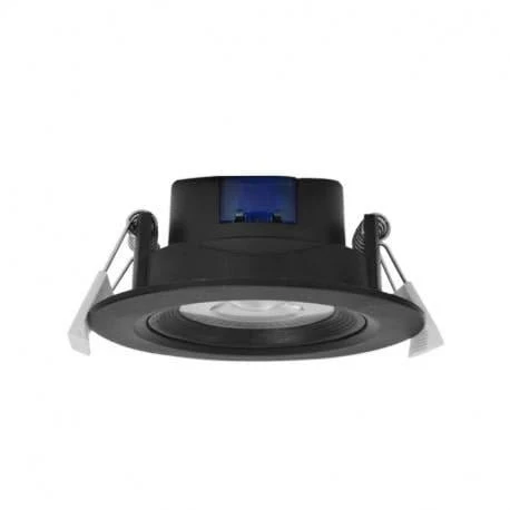 Spot noir encastrable orientable LED COB 10W éclairage chaud