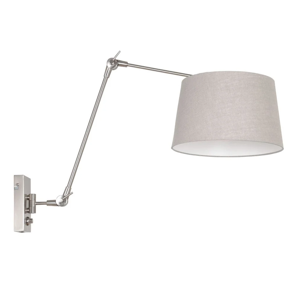 Applique murale pivotante Steinhauer Prestige Chic 1L, beige argenté, culot E27