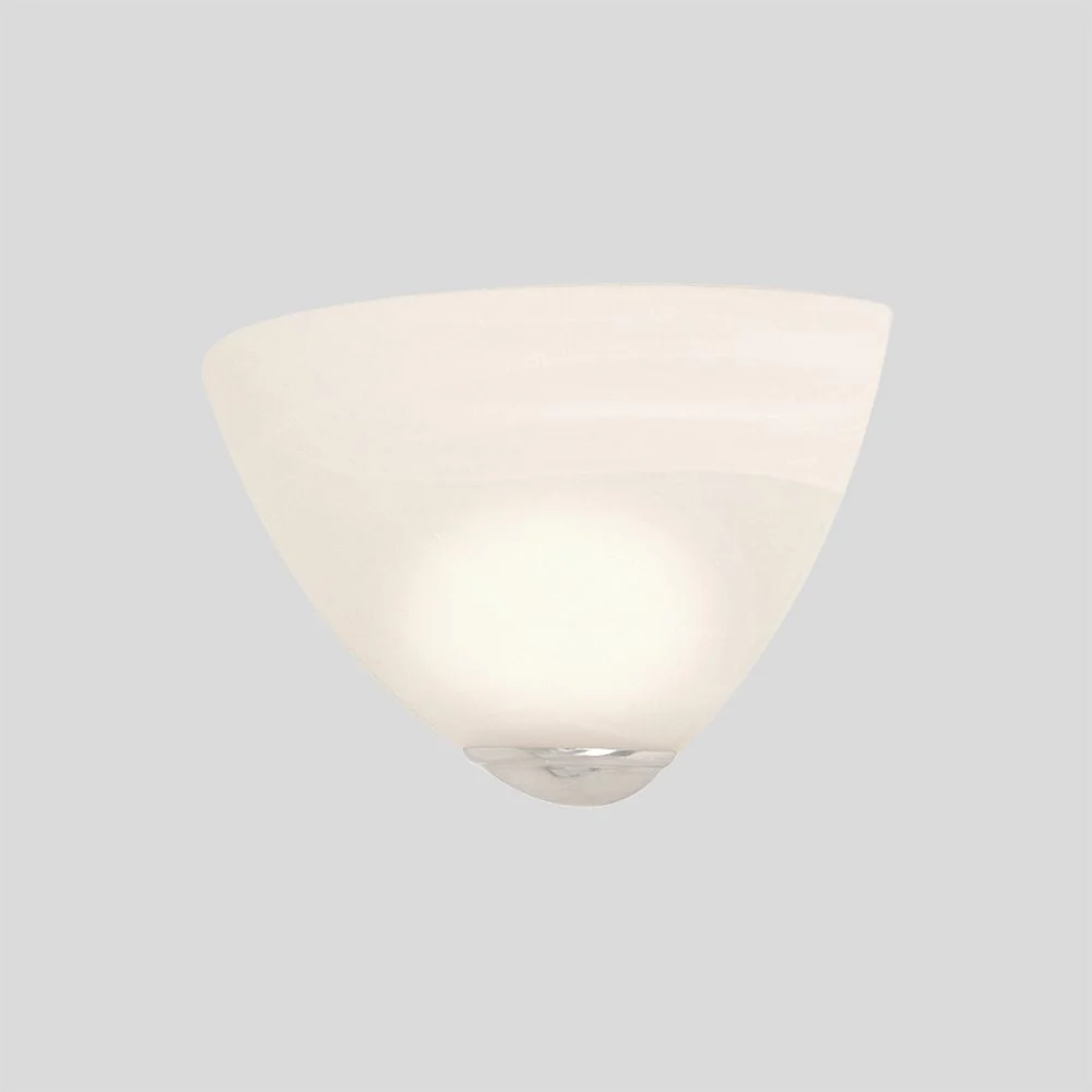 Applique murale Steinhauer Capri 1L en acier blanc E27
