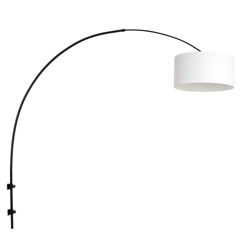 Applique murale Steinhauer Sparkled Light 1L, noir et blanc, culot E27