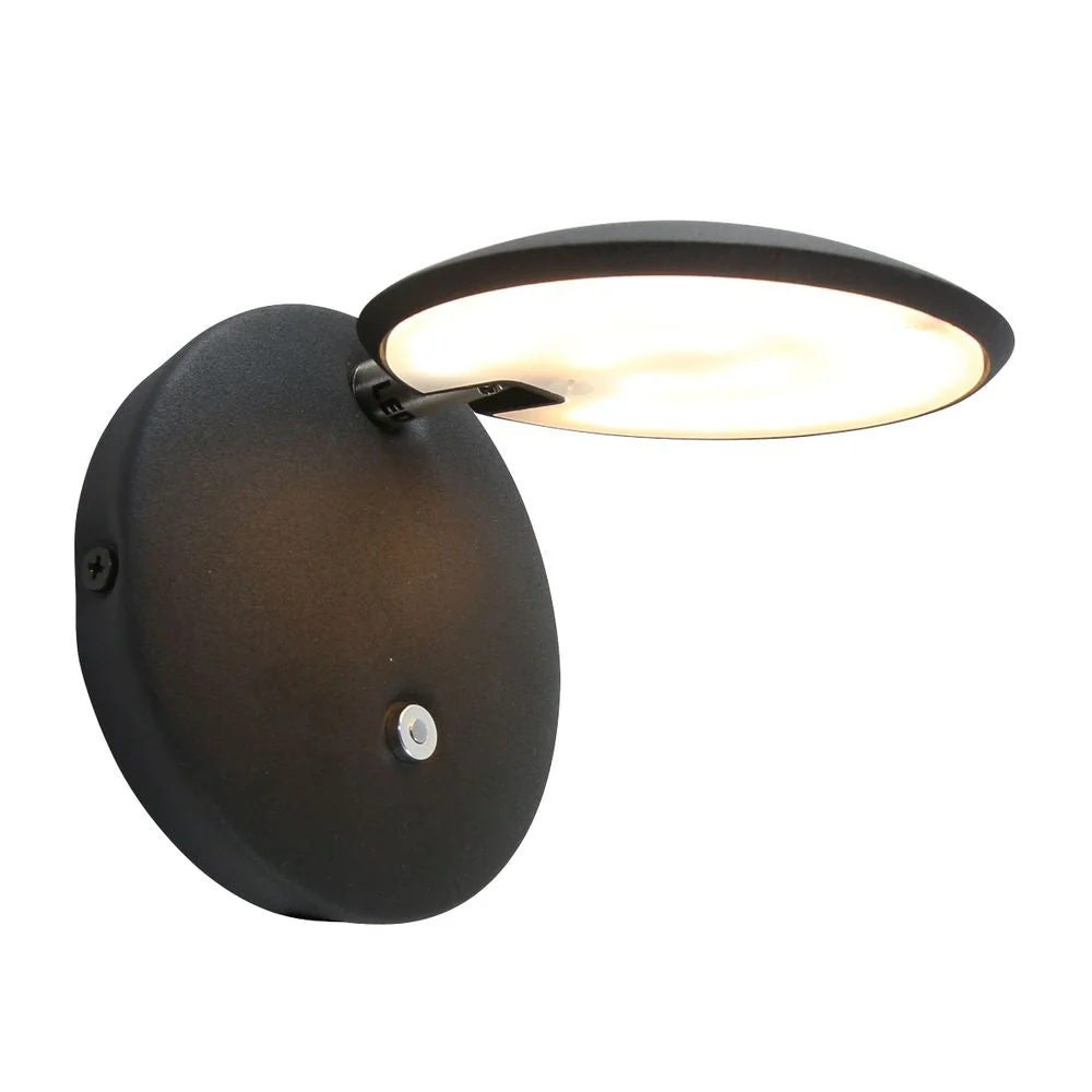 Applique murale Steinhauer Zenith 1L, LED noire