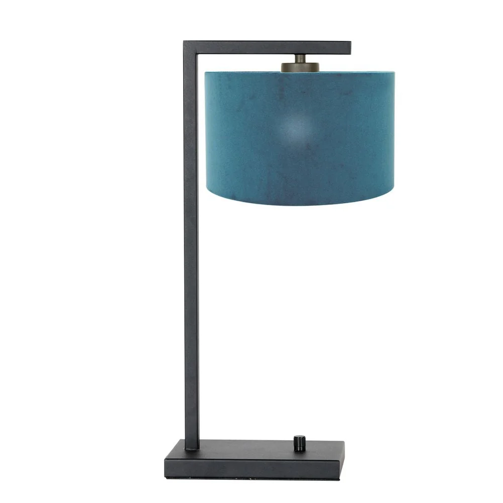 Lampe de table Steinhauer Rod 1L bleue E27, H 51 cm
