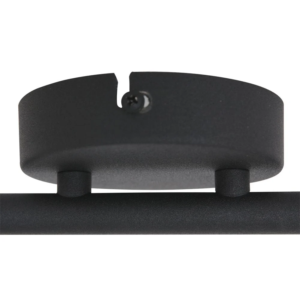 Plafonnier monorail Steinhauer Natasja 2L noir GU10, L 38 cm