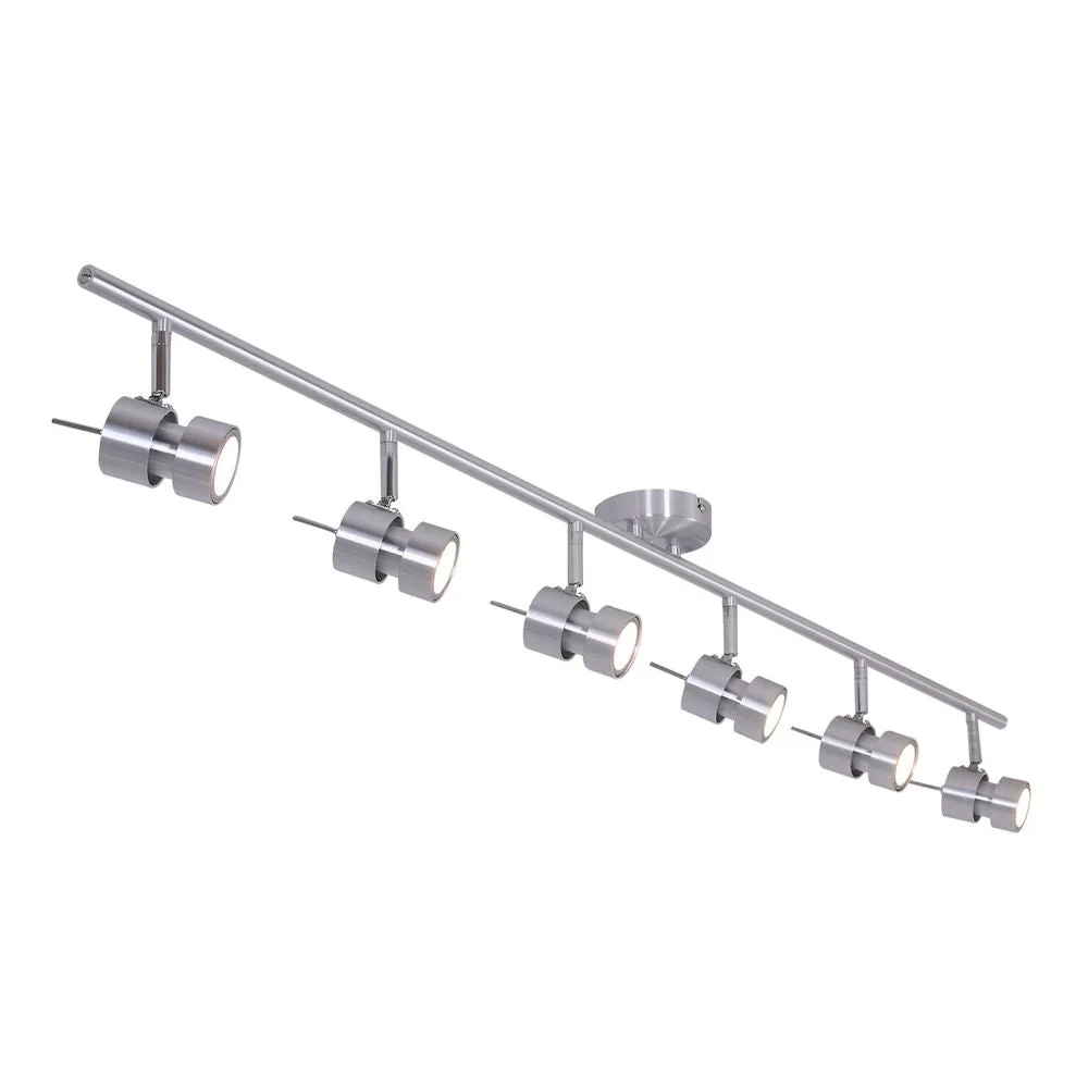 Steinhauer Natasja 6L plafonnier monorail acier GU10, L 134cm