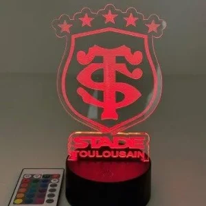 Lampe 3D personnalisée – Stade TOULOUSAIN LED décorative pour cabine camion Stick Olivier