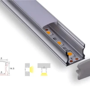 Structure de profil | 1 mètre loi | Aluminium 17,5 x 14,5 | Bande LED de COB