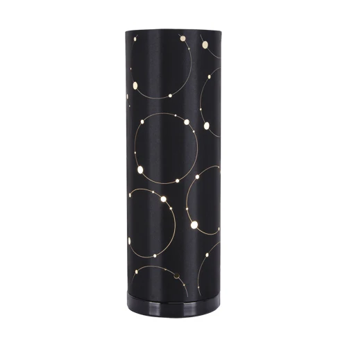 Lampe de table STRUHM LARYSA E14 40W en acier inoxydable noir, H 39 cm