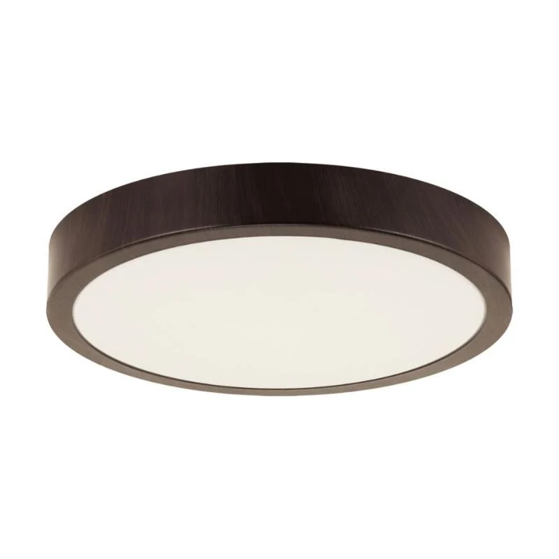 Plafonnier LED 24W Bois Wengé 38cm Struhm