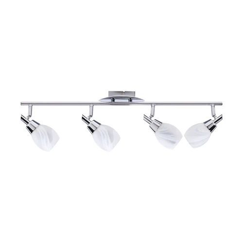 Rails d'éclairage STRUHM WAGNER G9 4 x 40W en acier inoxydable chromé