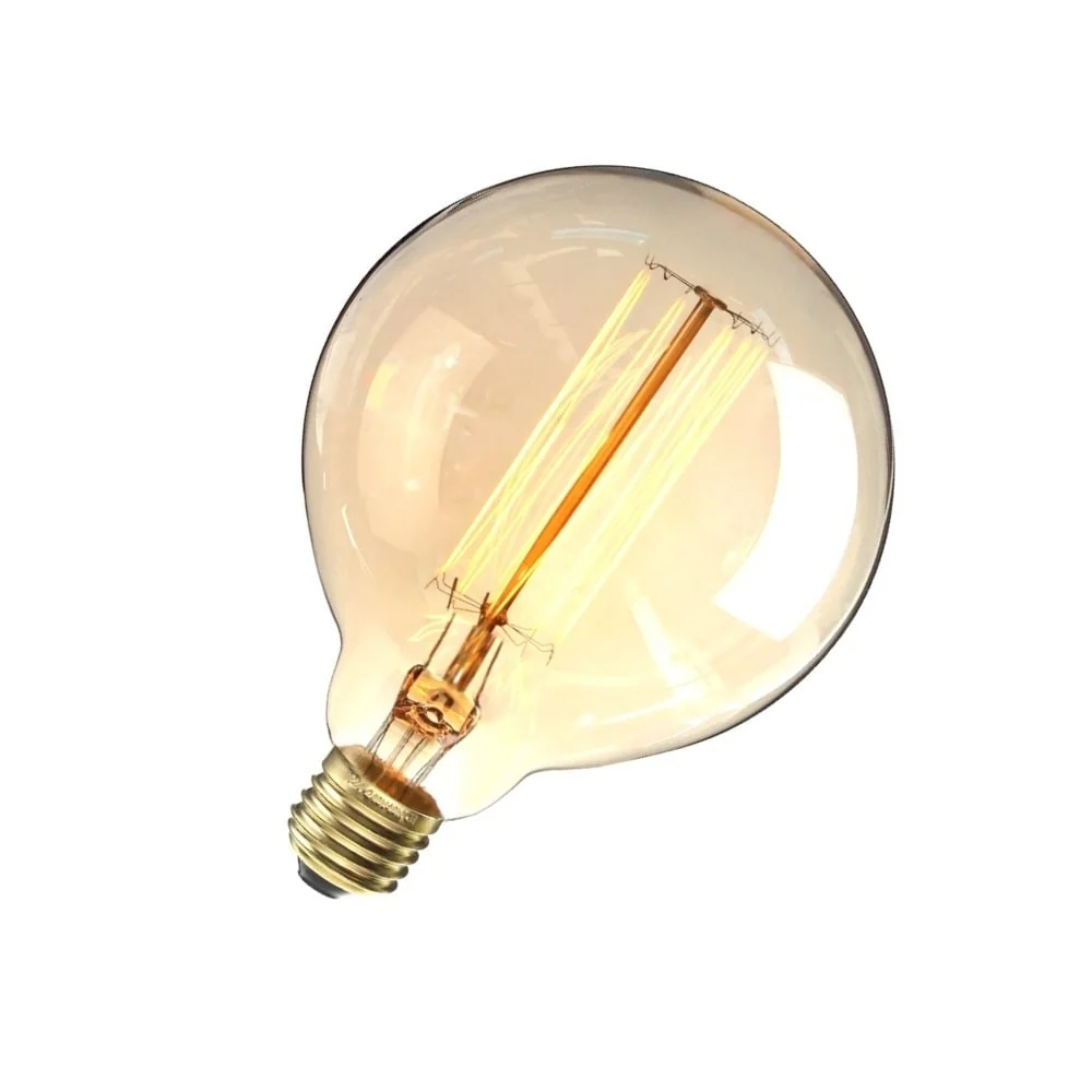 Ampoule Vintage Edison E27 ronde Ambre G95 styleindus