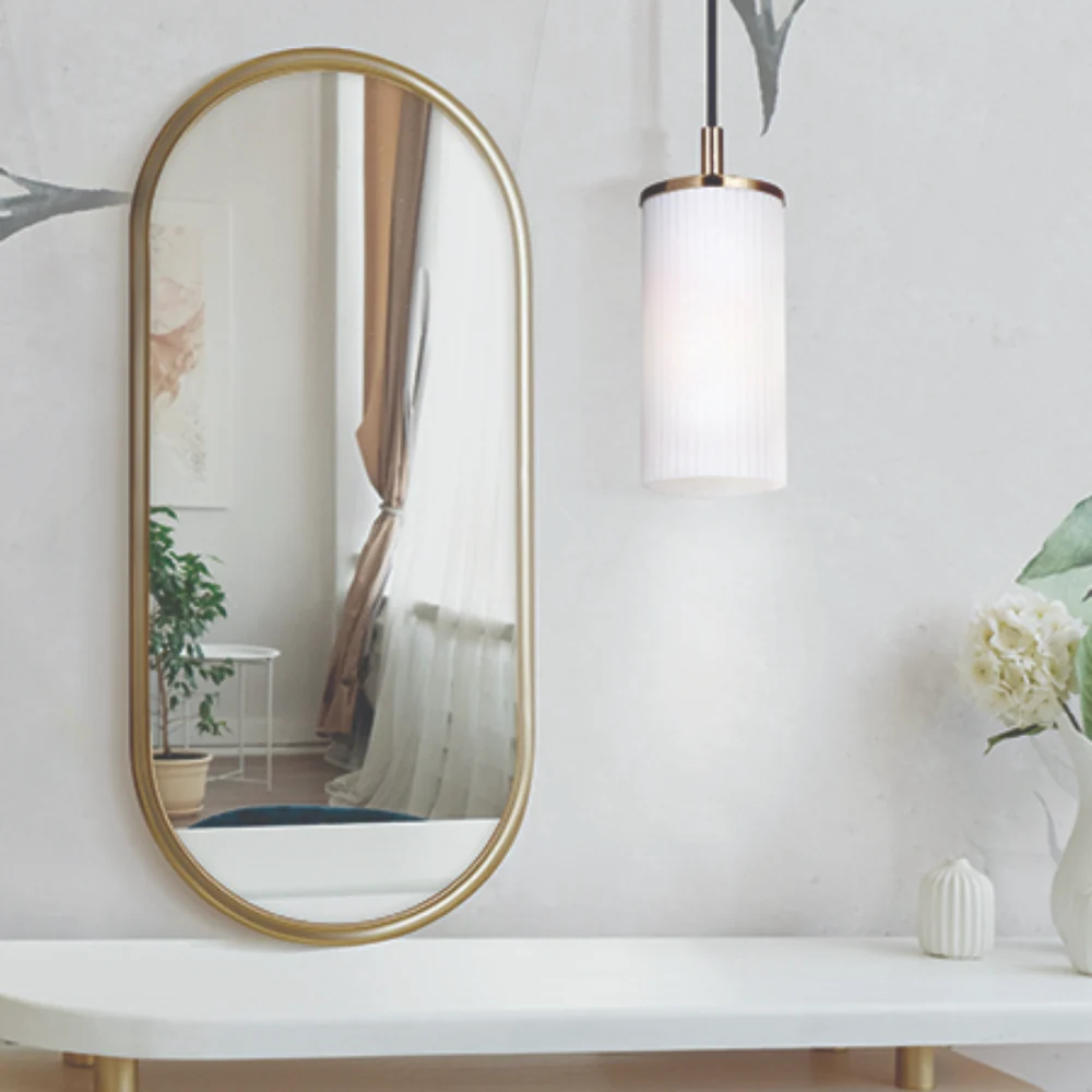 Suspendu simple canarm kinslea or et verre opale