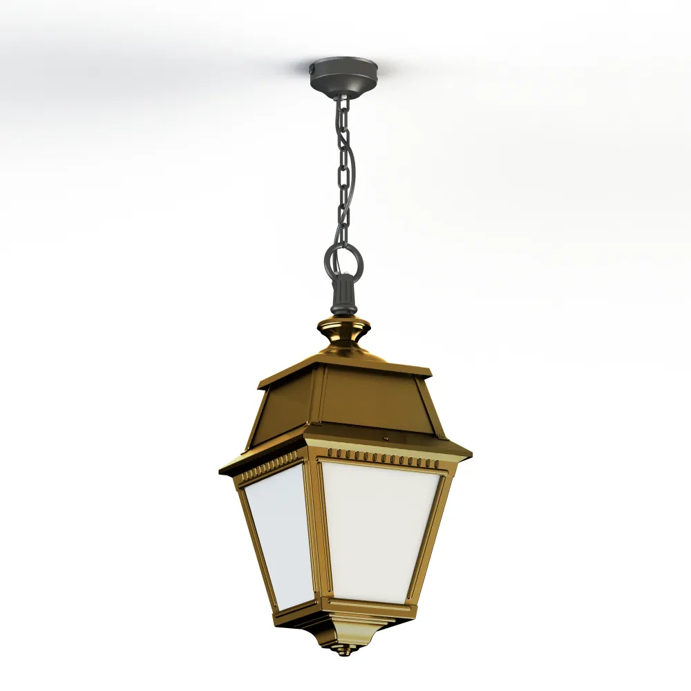 Suspension Avenue 2 N°1 LED opale Laiton vernis teinté 070 102103070