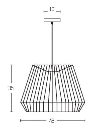Suspension en corde Zambelis réf 20237 Ø 48 cm