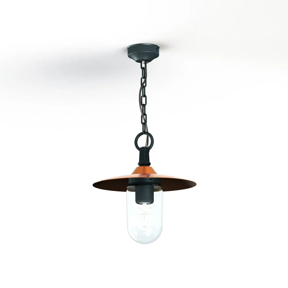 Suspension Montana N°1 clair Dôme cuivre brut- Patine vert de gris 008 139017008
