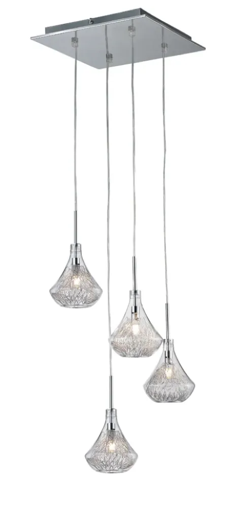 Suspension Ora 4 lumières D30 LD 2139-4CC