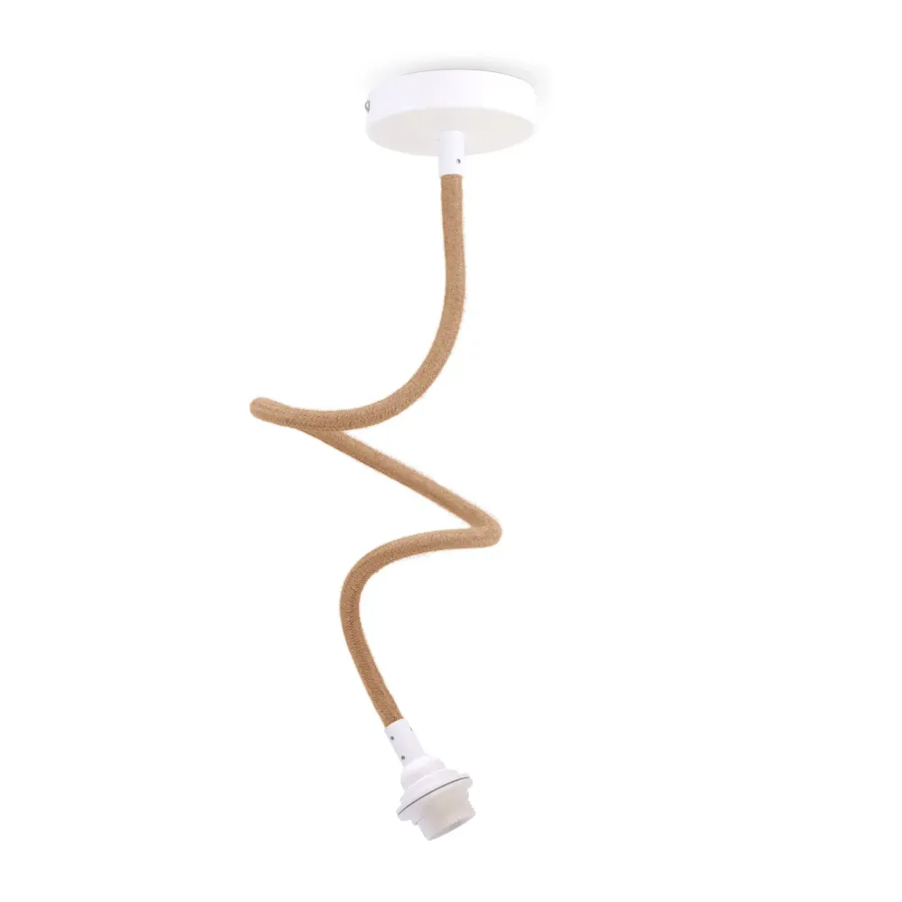 Suspension TWIST 1 ampoule ficelle - Transformez votre éclairage