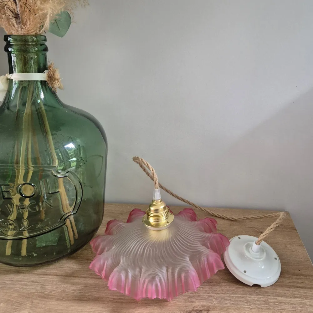 Suspension verre ancien