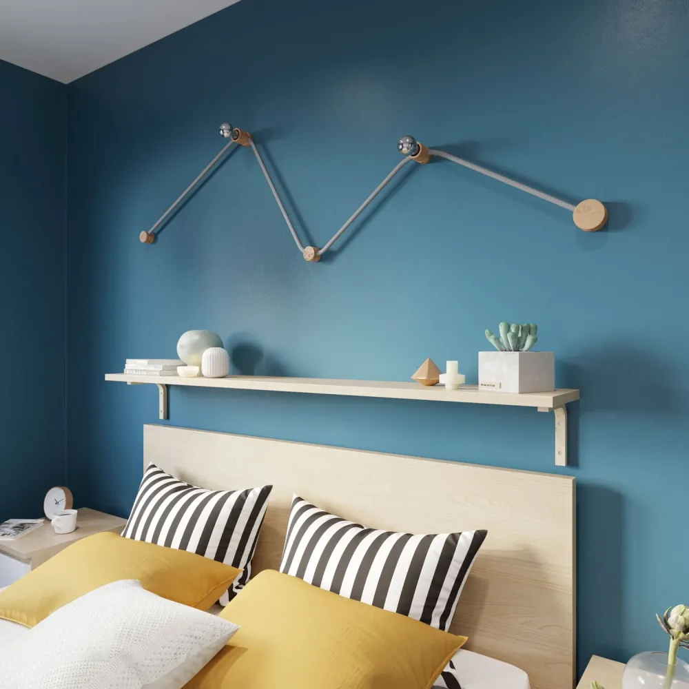 Système Filé Wiggle Kit - avec câble CZ04 de 3 m pour guirlande lumineuse et 5 composants en bois pour intérieur