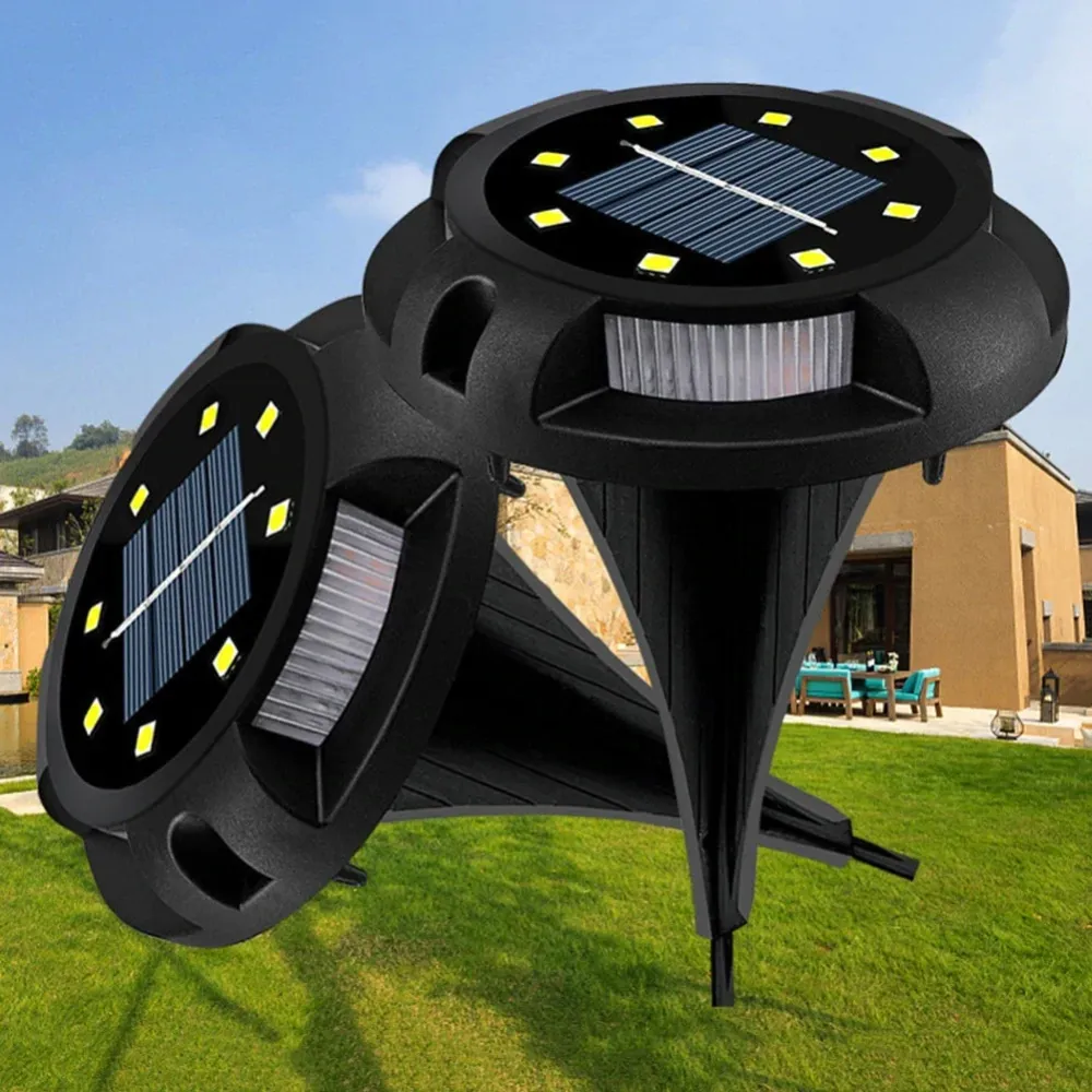 Lot de 4 Spots LED solaires discrets pour jardin TeleAchatEXPRESS