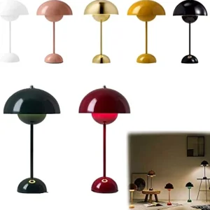 Temiuebsd Tradition Flowerpot Table Lamp,Modern Smart Touch LED Table Lamp Reading Lamp,Art Deco Indoor Lighting Fixture (...