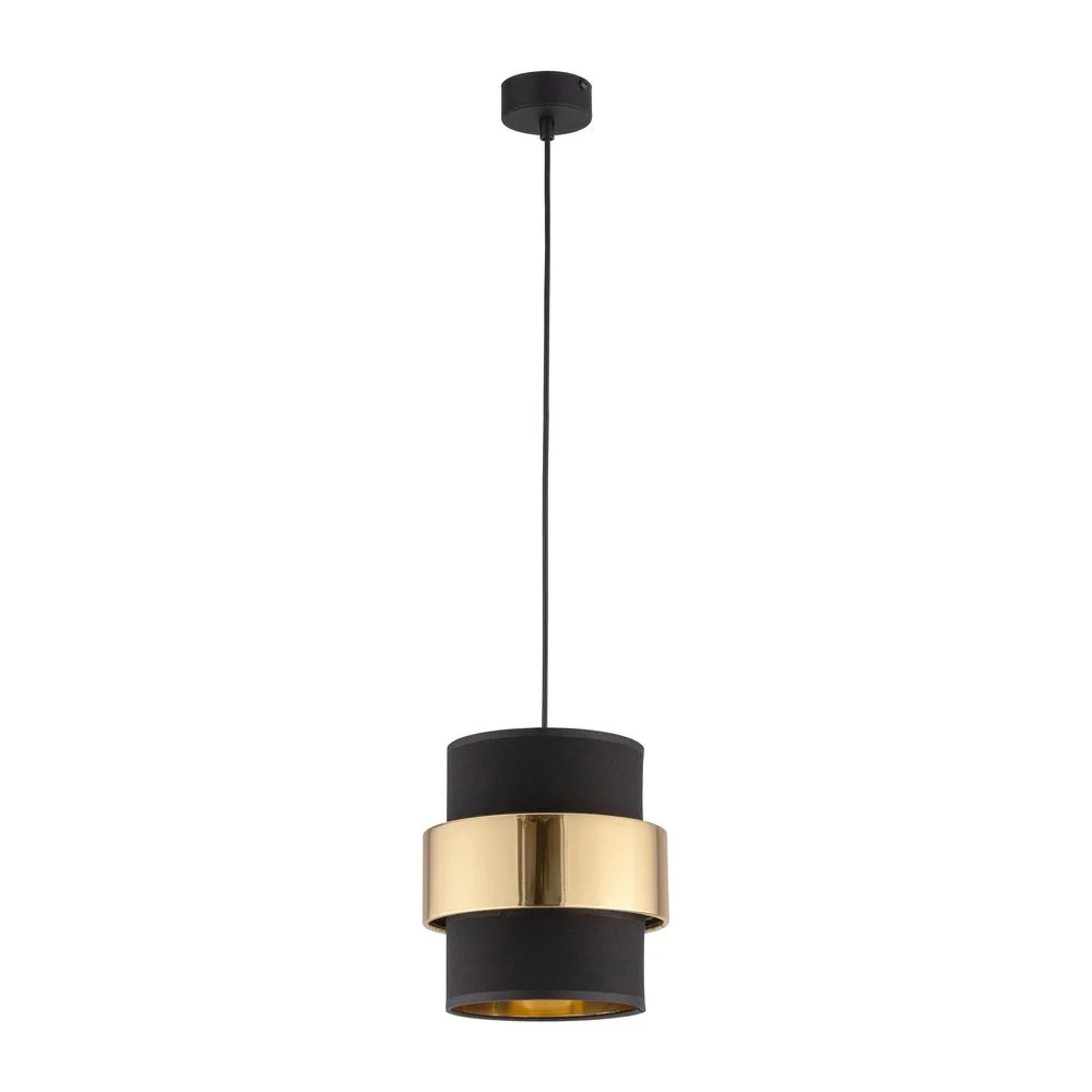 Suspension CALISTO en métal noir E27 1L TK Lighting
