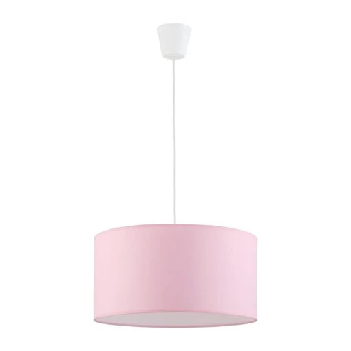 Suspension RONDO KIDS en plastique E27 1L Pink TK Lighting