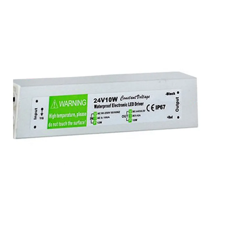 Transformateur d'alimentation à tension constante conducteur LED IP67 DC 24V 10W