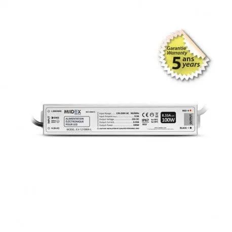 Transformateur électronique IP67 100W pour LED