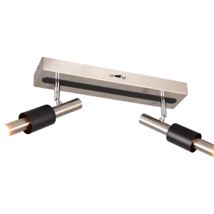 Foco de techo Ikaris Trio níquel mate 2 luces LED 4W 855310207