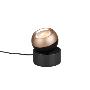 Lámpara de sobremesa Trio Orbit LED negro mate táctil regulable 2300+3000+4000K Ø10cm 5W 544410132