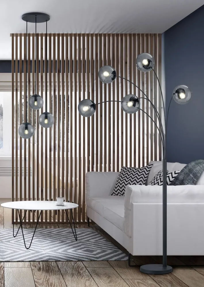 Trio Balini Anthracite metal ball pendant lamp 308590342