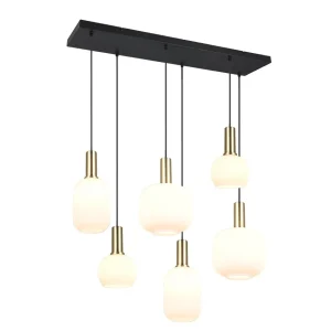 Trio DIVA 6-Light Pendant Lamp Matte Bronze 319800608